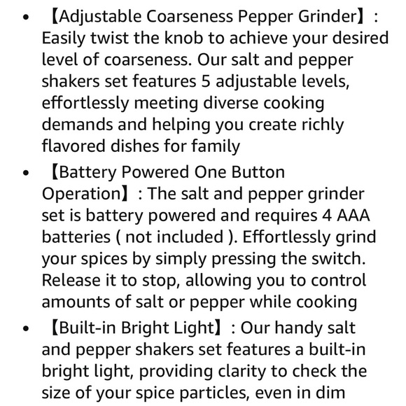 Electric salt and pepper shakers - Picture 6 of 7